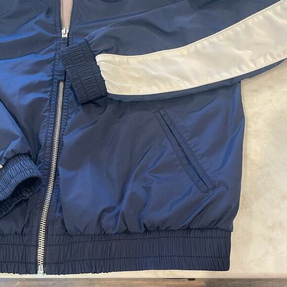 Gap Women's Varsity Bomber Jacket Size Small Navy White Long Sleeve - Picture 3 of 12